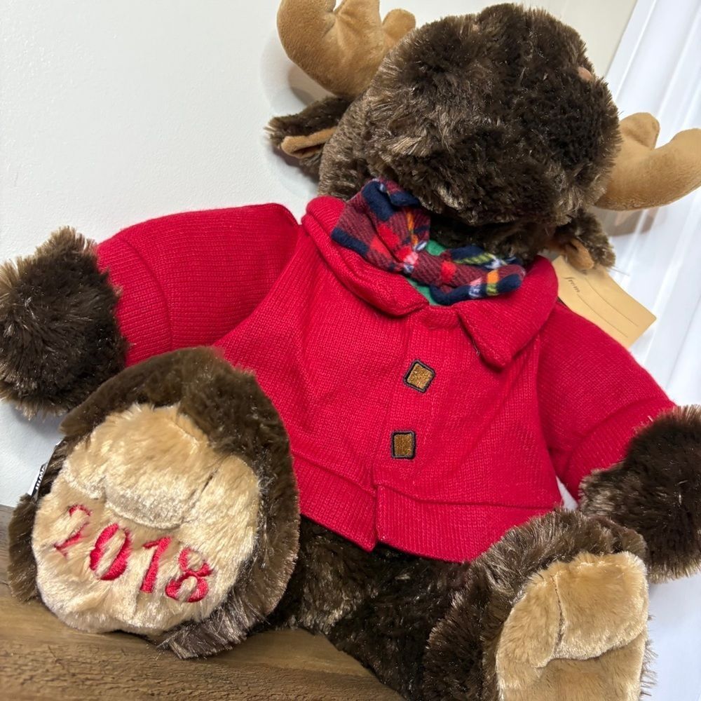 Sears Roebuck Co. Cuddly Classics 20" Large Plush Stuffed Holiday Moose 2018 - Picture 5 of 9